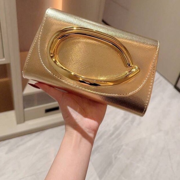 Sophisticated Clutch Gold Accent